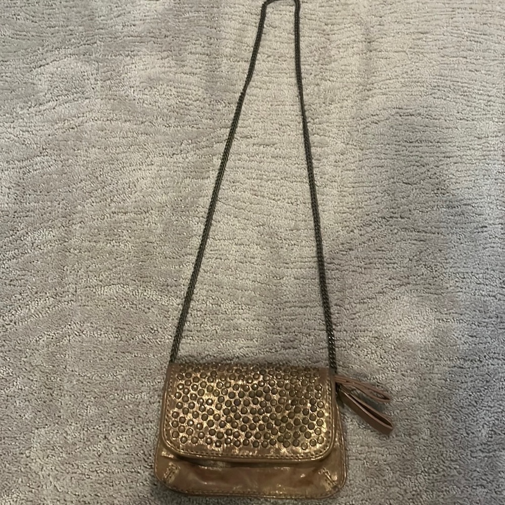 Gap crossbody bronze leather purse